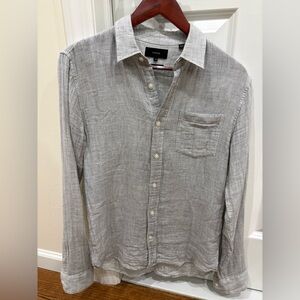 Vince Light Gray Men's Casual Shirt